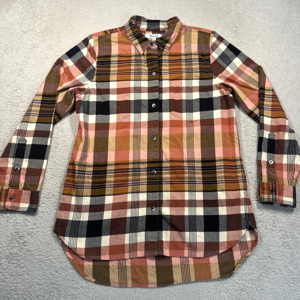 Madewell Classic Ex-Boyfriend Shirt in Seconda Plaid Women's S Flannel EUC